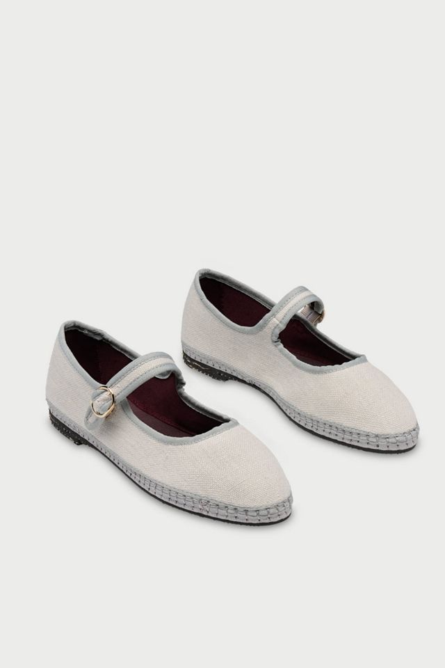 Flabelus Linen Mary Jane Flat #1