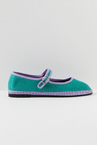 Flabelus Linen Mary Jane Flat In Ivetta, Women's At Urban Outfitters In Ivetta
