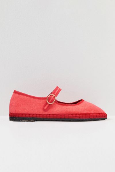 FLABELUS LINEN MARY JANE FLAT IN BARBARA, WOMEN'S AT URBAN OUTFITTERS