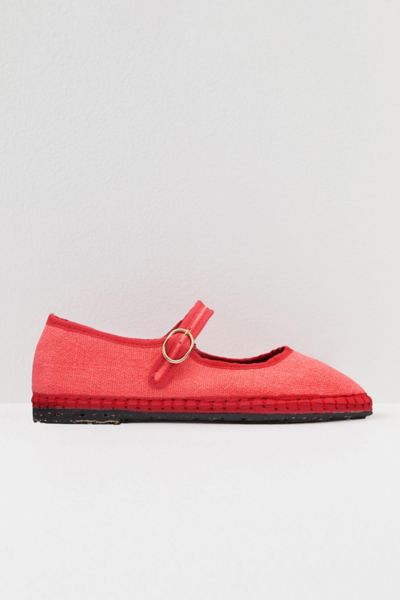 Flabelus Linen Mary Jane Flat In Barbara, Women's At Urban Outfitters In Barbara