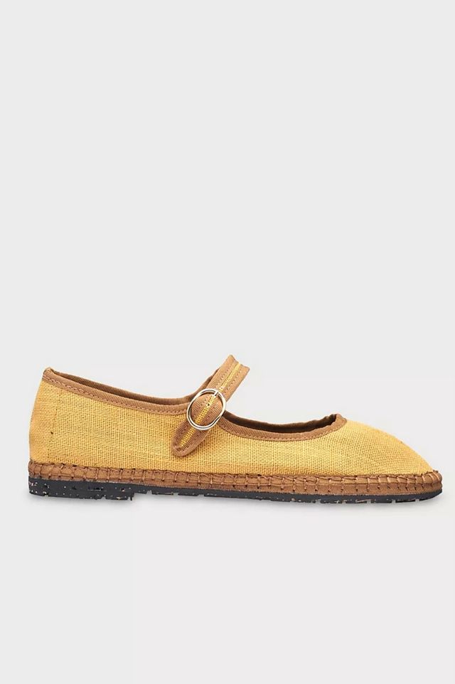 Flabelus Linen Mary Jane Flat #1