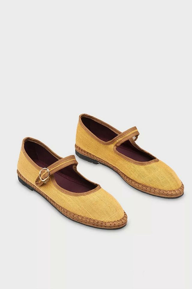 Flabelus Linen Mary Jane Flat #2