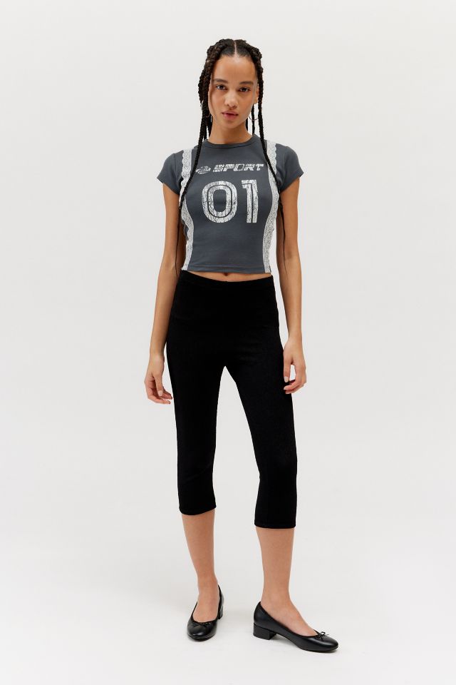 Sporty Lace Trim Baby Tee