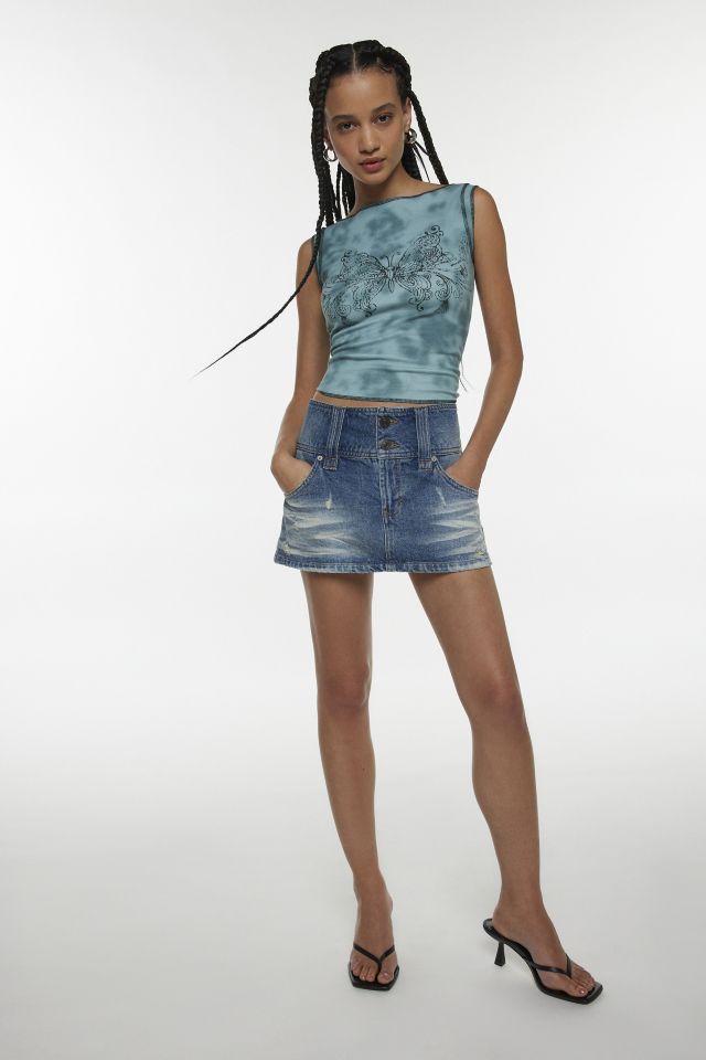 Tie-Dye Butterfly Graphic Baby Tee #3
