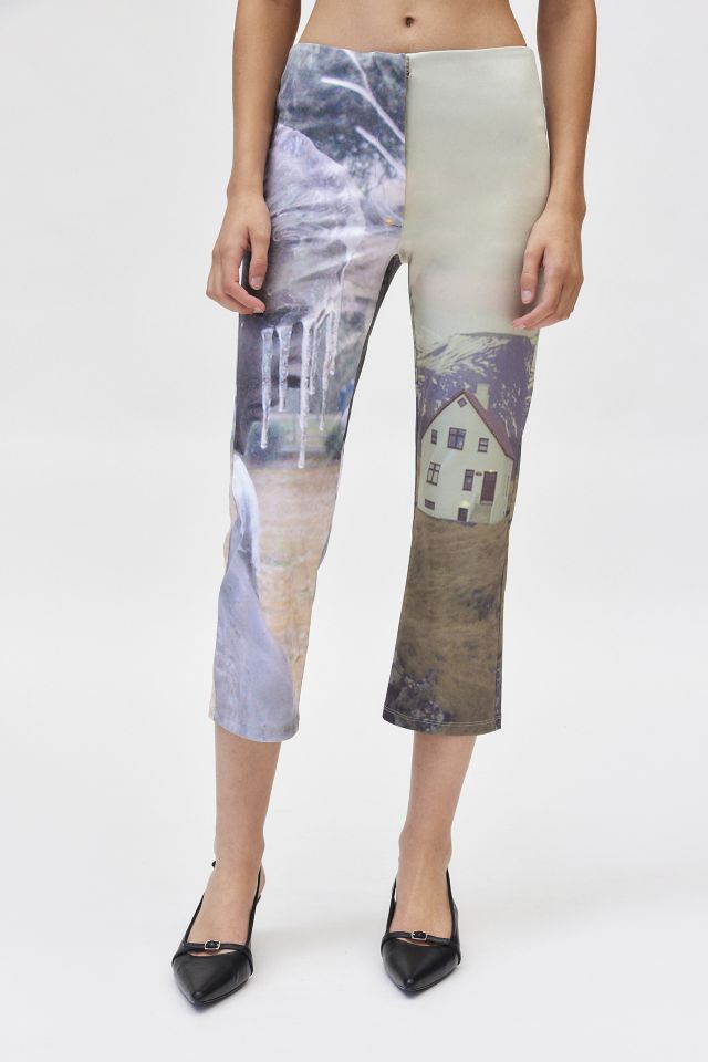 Basic Pleasure Mode Landscape Print Capri Trouser #1