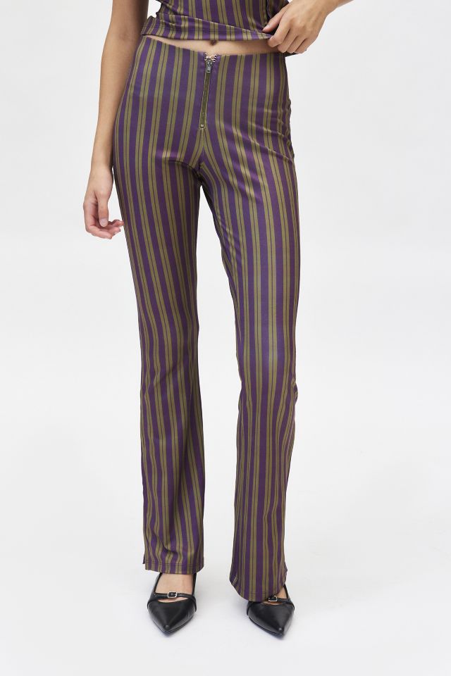 Basic Pleasure Mode Tabby Striped Bootcut Trouser | Urban