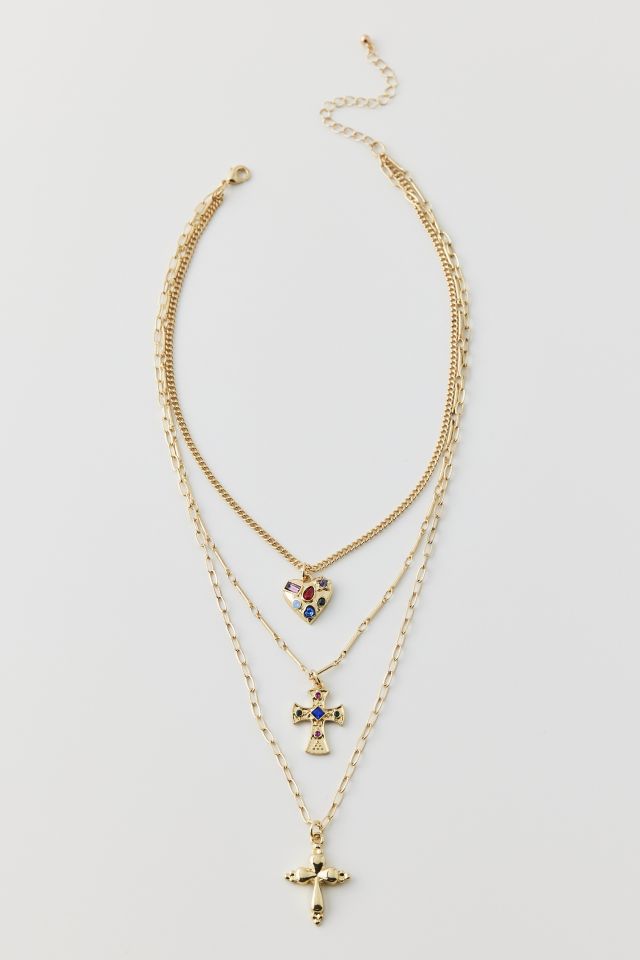 Bella Cross Layered Necklace #1
