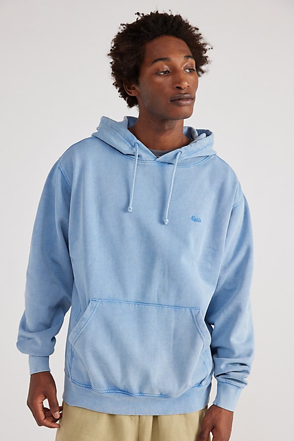 Katin Embroidered Pullover Hoodie Sweatshirt In Bay Blue Sand Wash, Men's At Urban Outfitters In White
