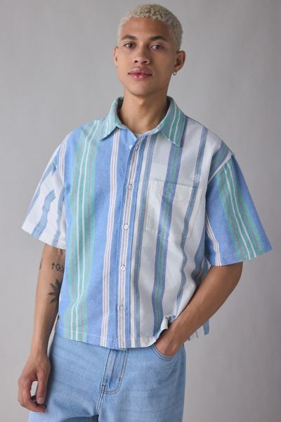 UO Stripe Cutoff Oxford Shirt