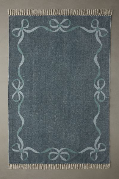 Lacey Bows Printed Brushed Rug