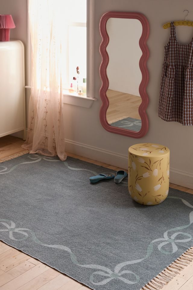 Lacey Bows Brushed Rug #1