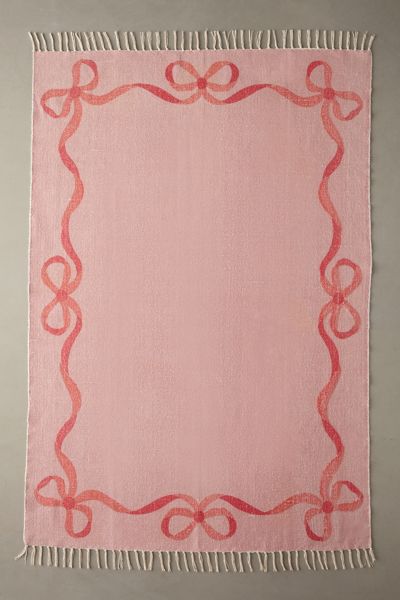 Lacey Bows Brushed Rug