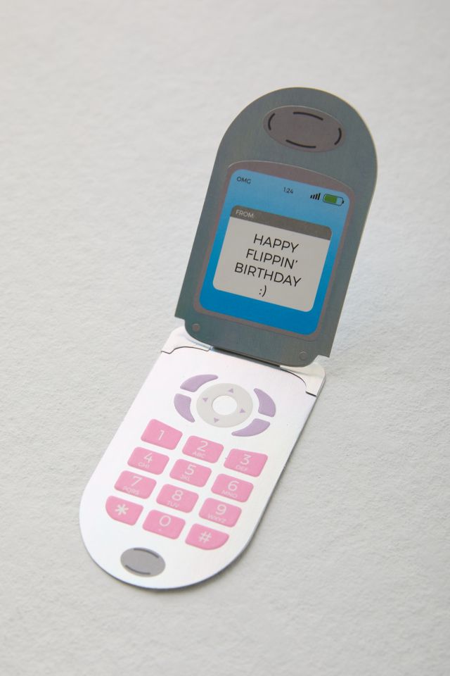 Flip Phone Birthday Card #1