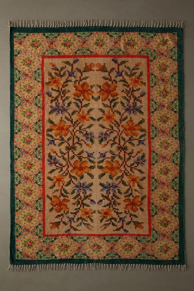 Evelyn Needlepoint Digital Printed Rug