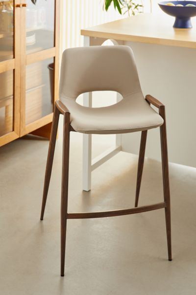 Shop Urban Outfitters Demi Counter Stool - Set Of 2 In Ivory At