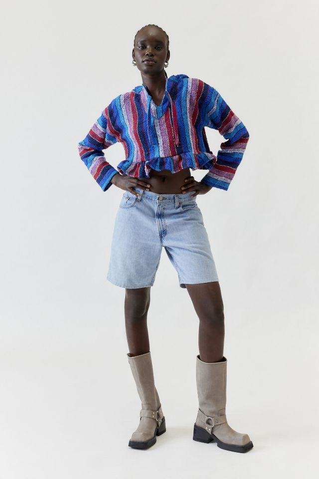 Urban Renewal Remade Peplum Ruffle Beach Hoodie Sweatshirt #2