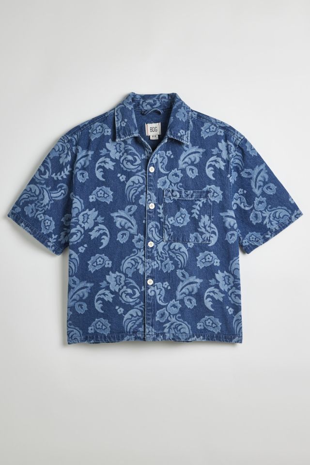 BDG Lucid Laser Denim Short Sleeve Shirt #1