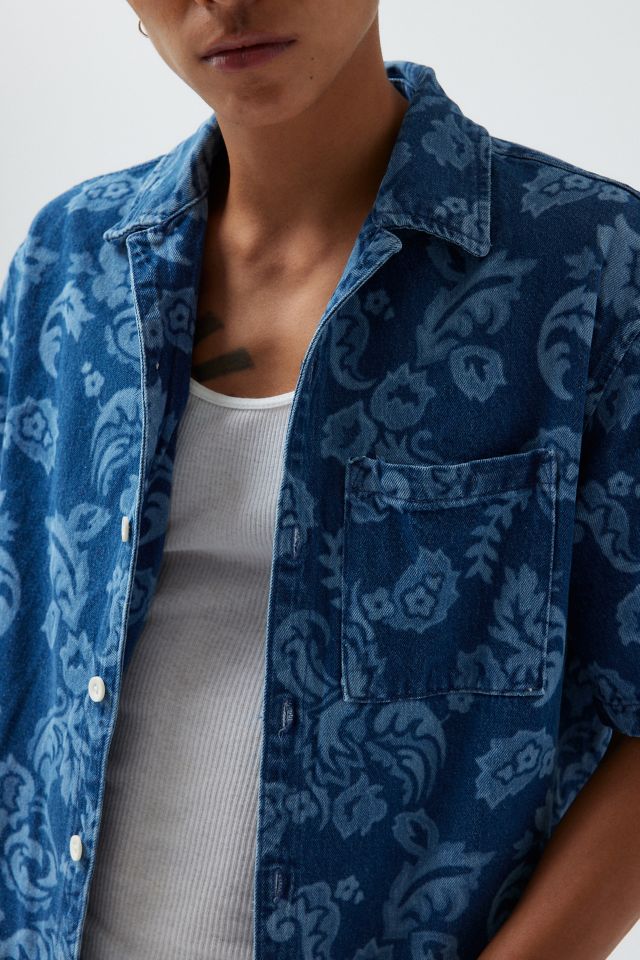 BDG Lucid Laser Denim Short Sleeve Shirt #4