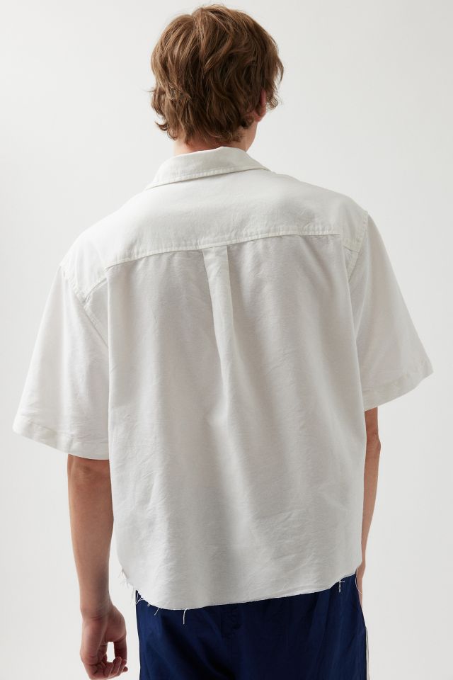UO Solid Cutoff Oxford Shirt