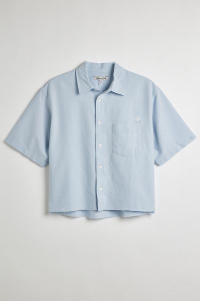UO Solid Cut-Off Oxford Shirt