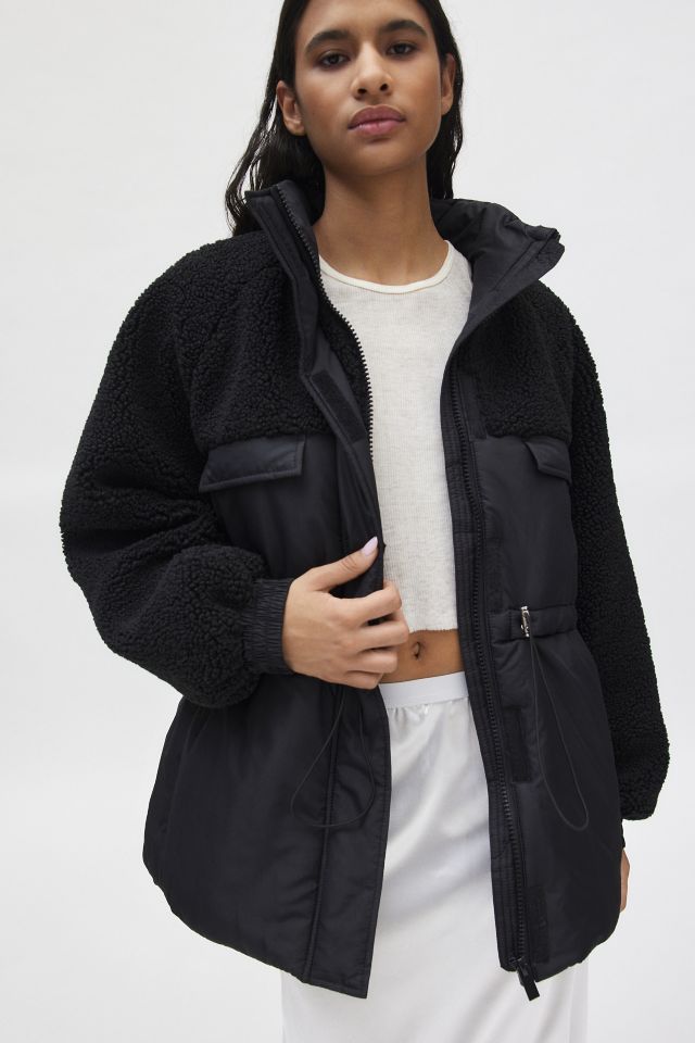 Manteau matelassé en matériaux mixtes BDG Shelby #1