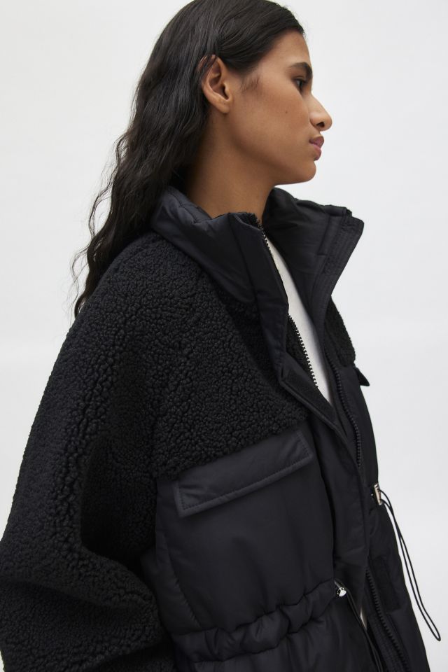 Manteau matelassé en matériaux mixtes BDG Shelby #2