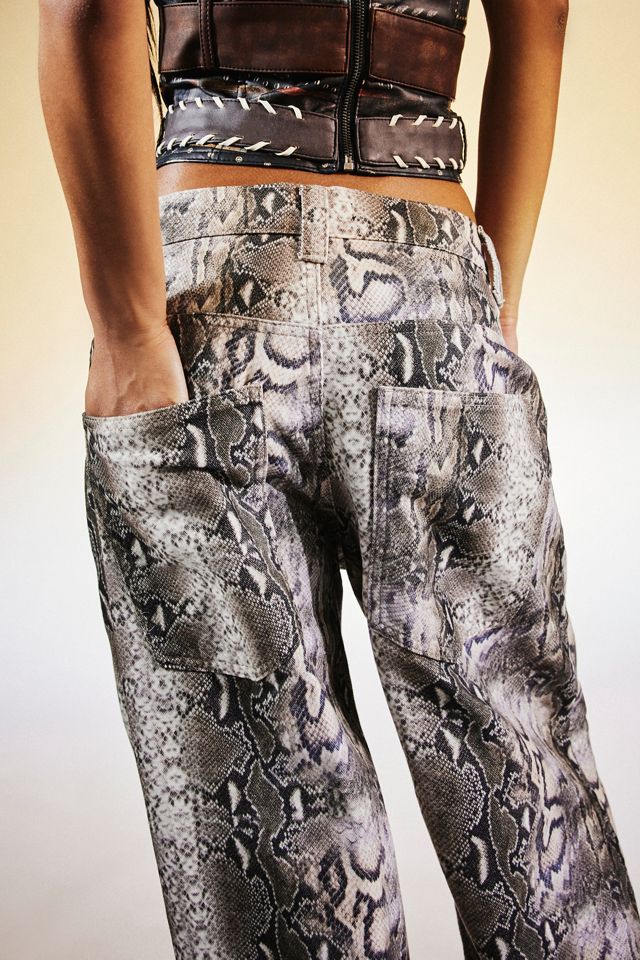 Jaded London Colossus Boa Print Jean | Urban Outfitters Jaded London Colossus Boa Print Jean | Urban Outfitters