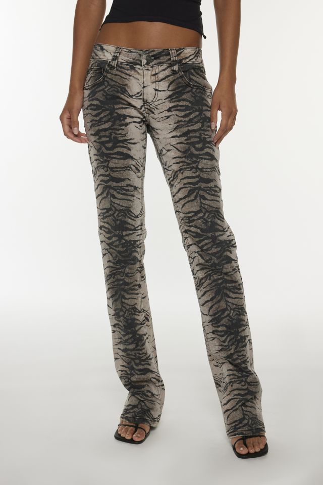 Jaded London Leona Tiger Bootcut Jean | Urban Outfitters