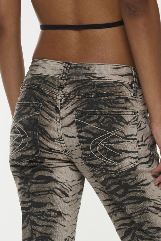Jaded London Leona Tiger Bootcut Jean | Urban Outfitters Canada