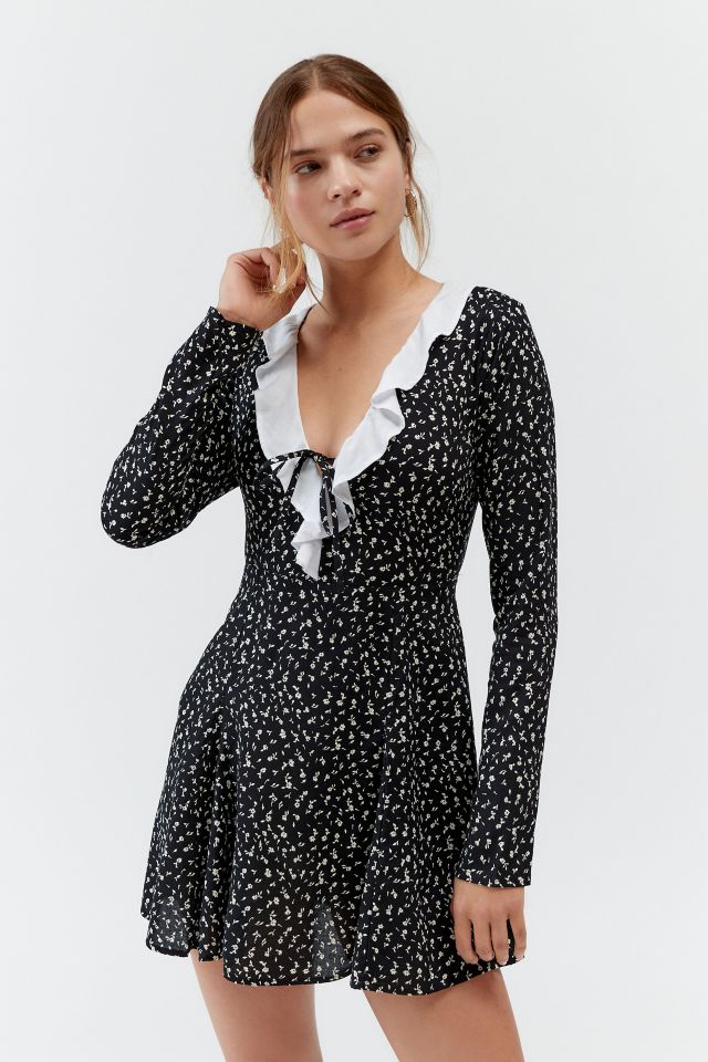 Motel Darira Ruffle Long Sleeve Mini Dress #1