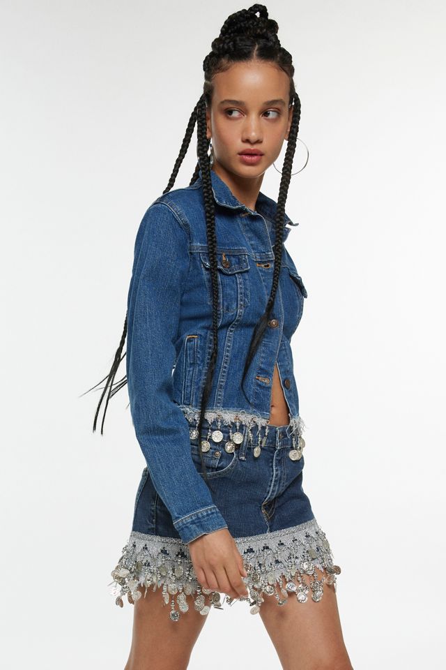 Urban Renewal Remade Coin Trim Denim Jacket | Urban Outfitters