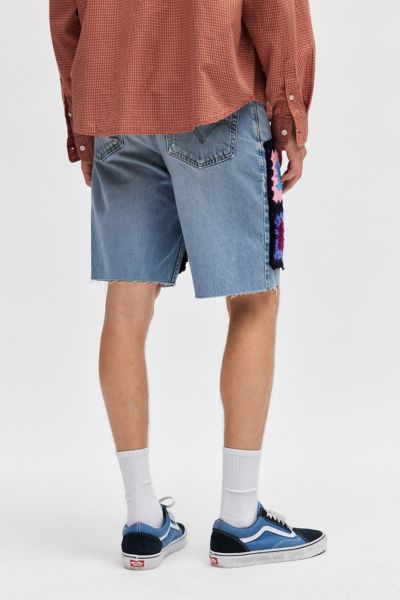 Urban Renewal Remade Levi's® Granny Square Patch Denim Short