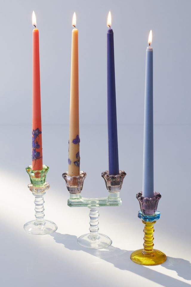 Glass Taper Candle Holder #2