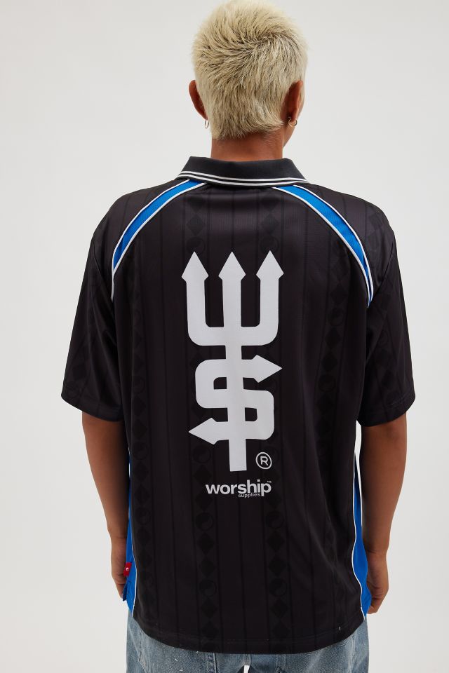 WORSHIP SUPPLIES Fever Football Jersey Polo Tee #1