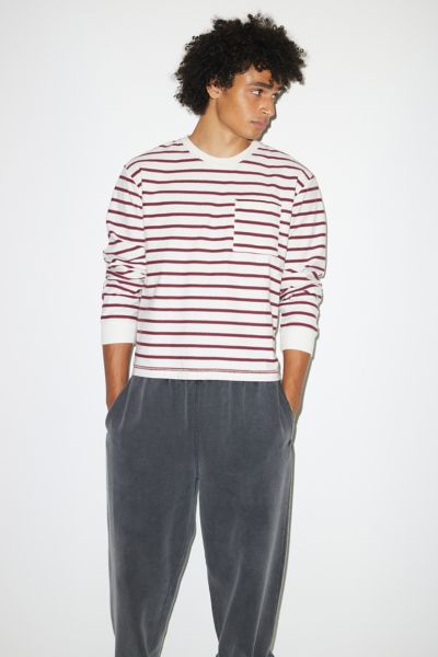 BDG Bonfire Stripe Cropped Long Sleeve Tee