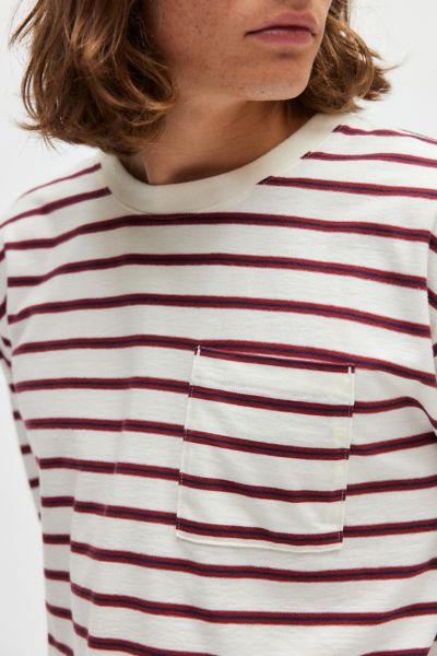 BDG Bonfire Stripe Cropped Long Sleeve Tee