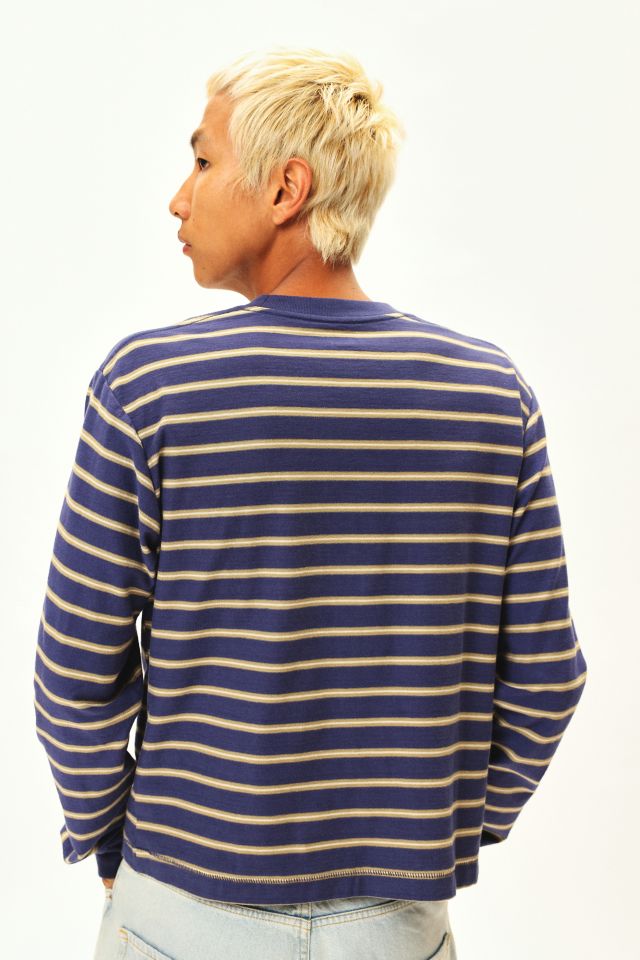 BDG Bonfire Stripe Cropped Long Sleeve Tee #1