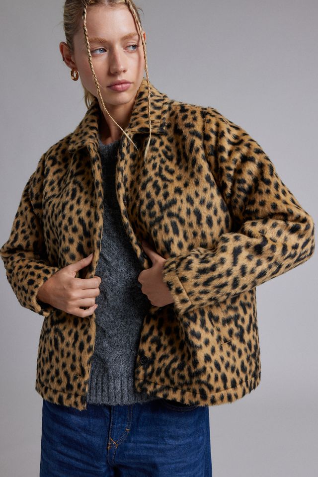 OBEY Dottie Cheetah Print Chore Jacket | Urban Outfitters