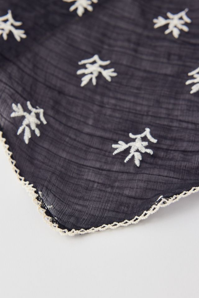 Kacey Embroidered Gauze Headscarf #2