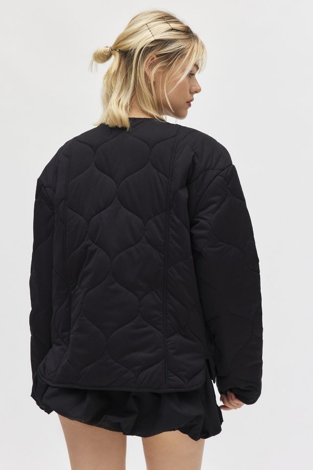 Kimchi Blue Rory Tie Front Quilted Puffer Jacket Urban Outfitters