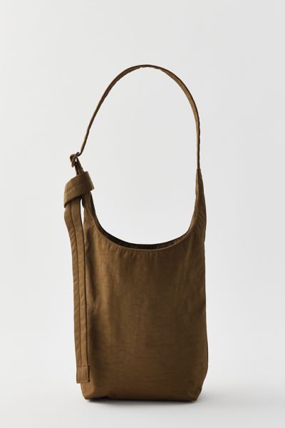 Baggu Small Nylon Sling Bag In Seaweed, Women's At Urban Outfitters In Brown