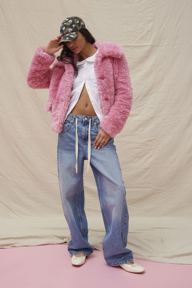 Fuzzy coat urban outfitters best sale