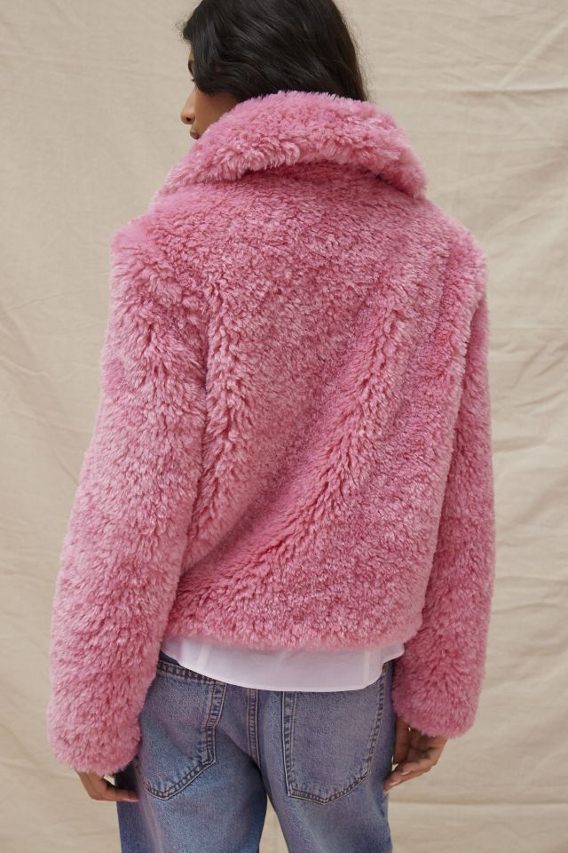 Kimchi Blue Olive Faux Fur Coat #2