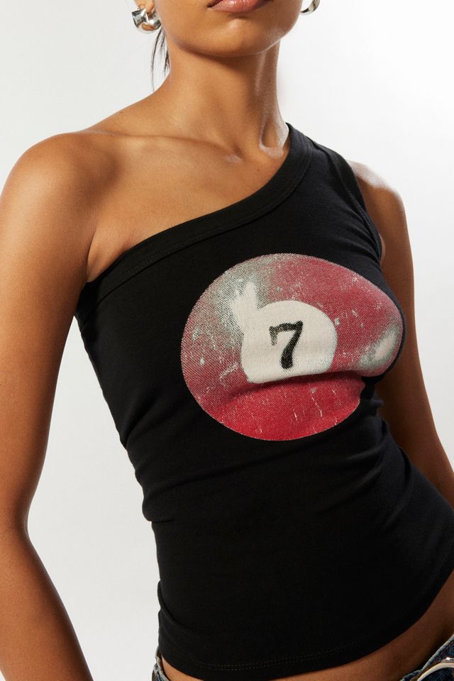 Project Social T One Shoulder Pool Graphic Tank Top #3