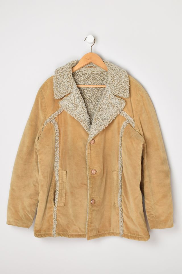 Vintage 1960s Shearling-Lined Corduroy Jacket