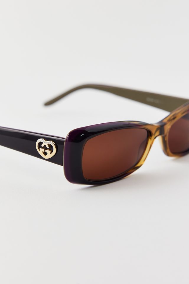 小物 GUCCI sunglasses GG Heart archive brown Vintage Gucci Heart Sunglasses | Urban Outfitters