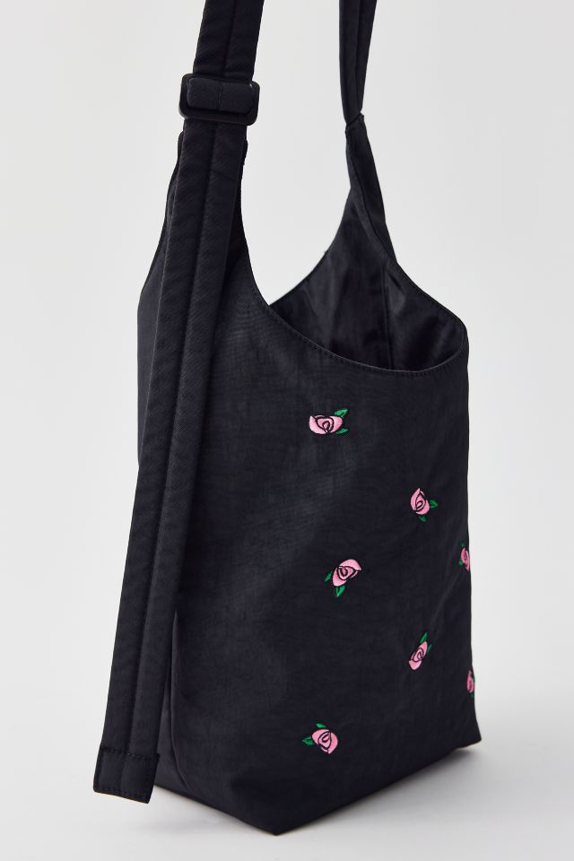 BAGGU UO Exclusive Sac à Bandoulière en Nylon Petit Broderie de Rose #2