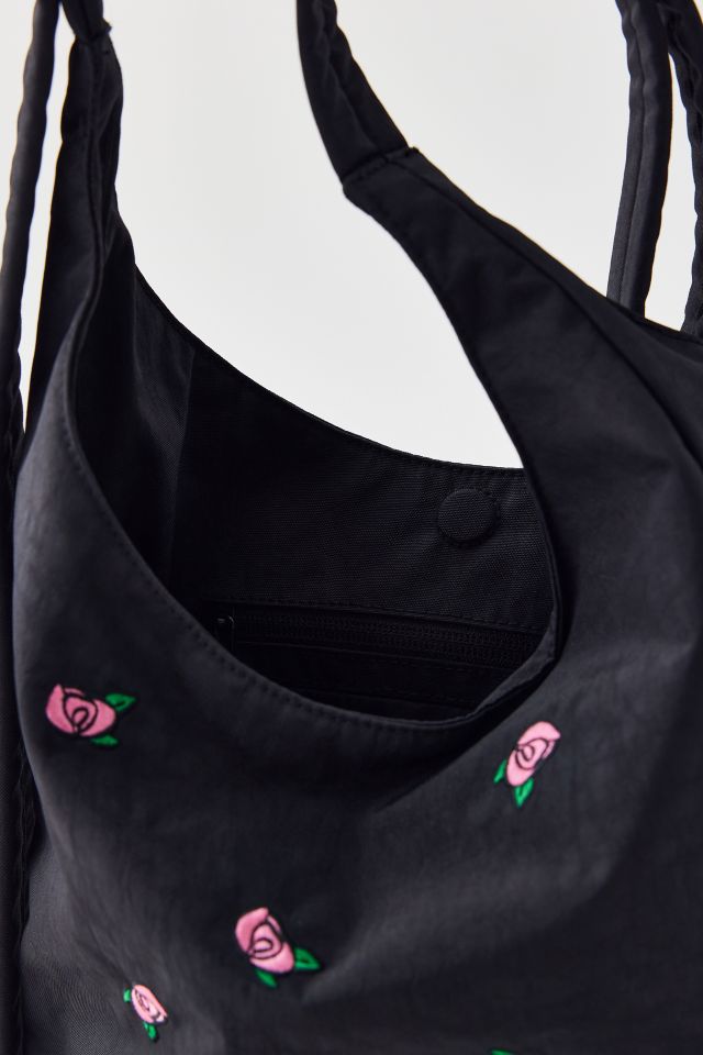 BAGGU UO Exclusive Sac à Bandoulière en Nylon Petit Broderie de Rose #3