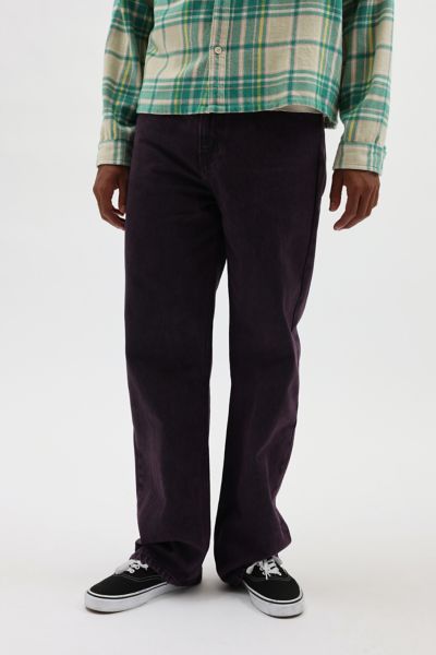 BDG OVERDYED BAGGY SKATE FIT JEAN IN PLUM, MEN'S AT URBAN OUTFITTERS 