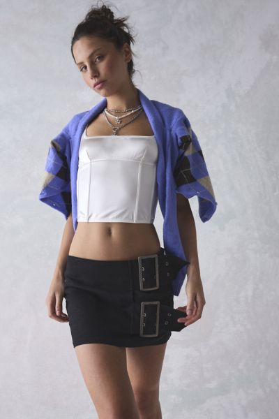 Silence + Noise Sophia Double Belted Micro Skort